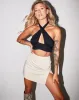 Shenka Mini Skirt in Cream sold by Motel Rocks