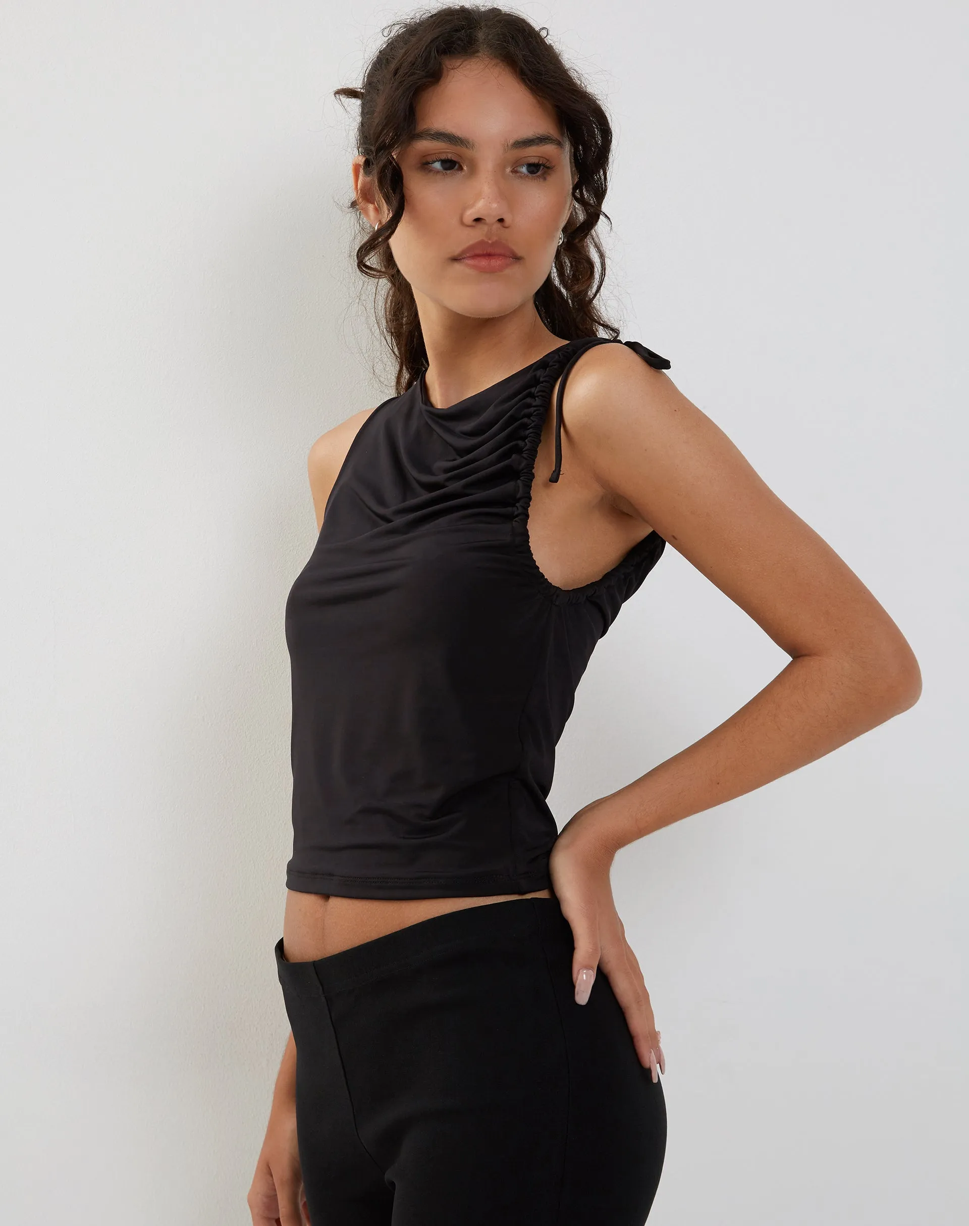 Hagne Vest Top in Black sold by Motel Rocks product image thumbnail 4