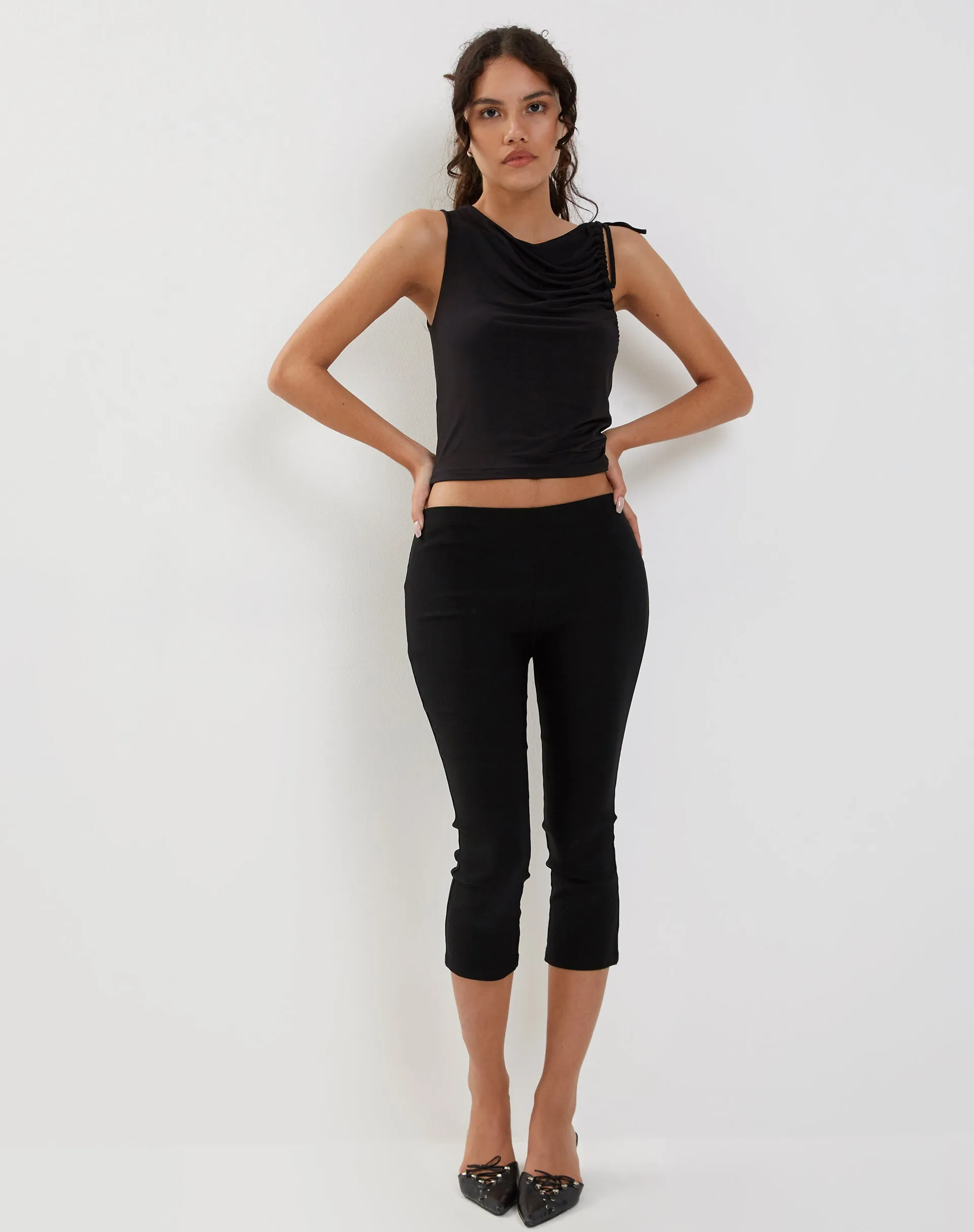 Hagne Vest Top in Black sold by Motel Rocks product image thumbnail 3