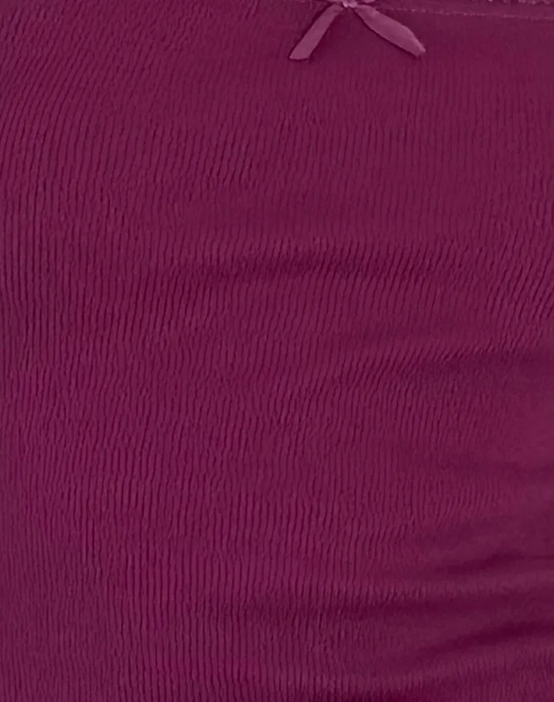 Bovita Long Sleeve Ribbed Top in Berry sold by Motel Rocks product image thumbnail 5