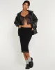 Rumak Cami Top in Butterfly Vine Flock Black and Pink sold by Motel Rocks