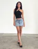 Layti Halterneck Basic Top in Black sold by Motel Rocks