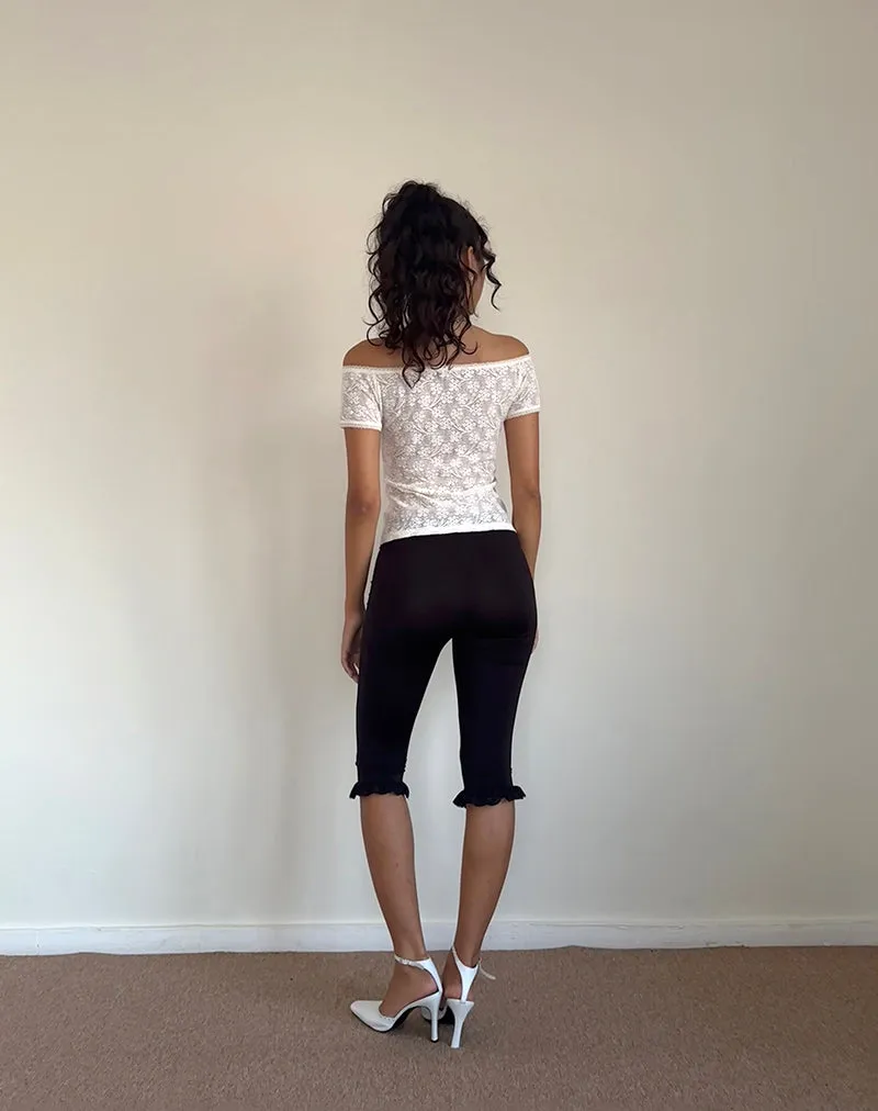 Mageina Bardot Top in Lace Ivory sold by Motel Rocks product image thumbnail 4
