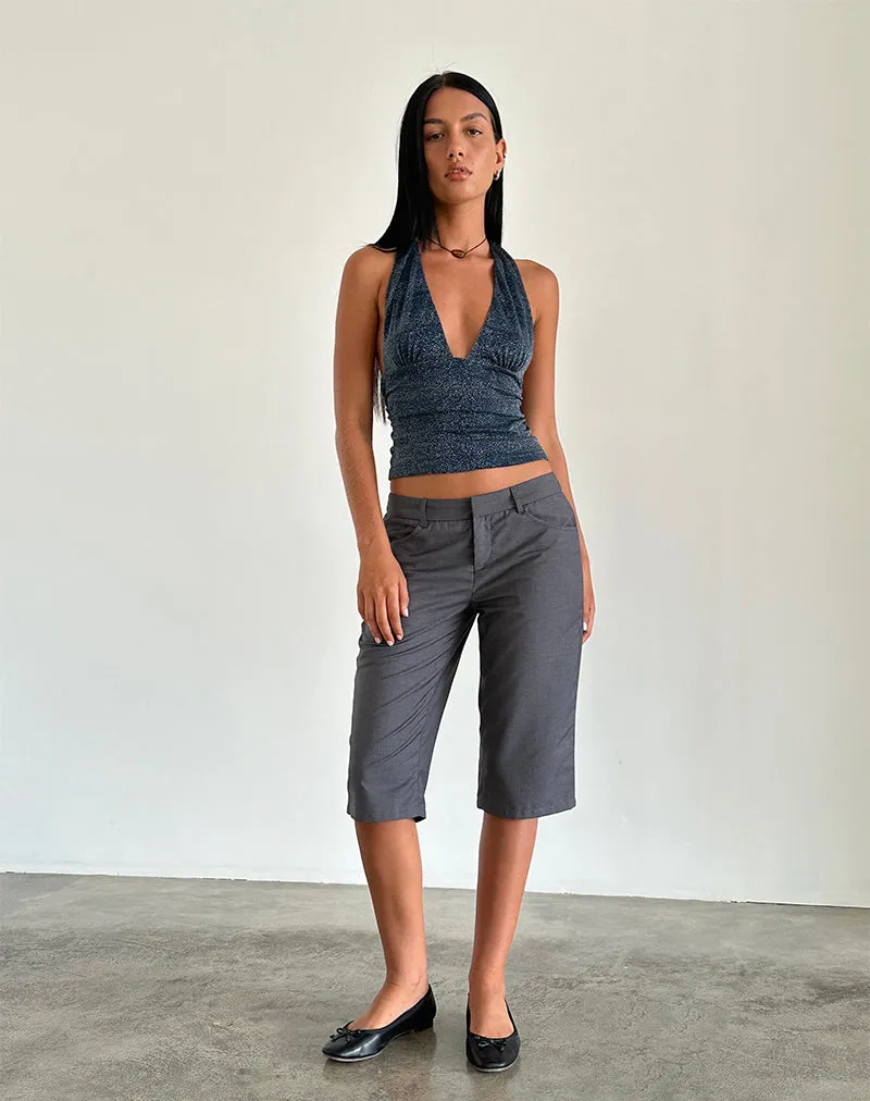 Cosimo Halterneck Top in Midnight Shimmer sold by Motel Rocks product image thumbnail 2