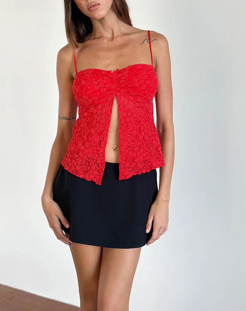 Briony Top in Lace Red sold by Motel Rocks product image thumbnail 5