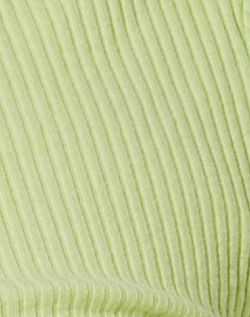 Rivera Crop Top in Rib Lime sold by Motel Rocks product image thumbnail 5