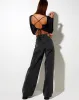 Lali Crop Top in Persian Night Black sold by Motel Rocks