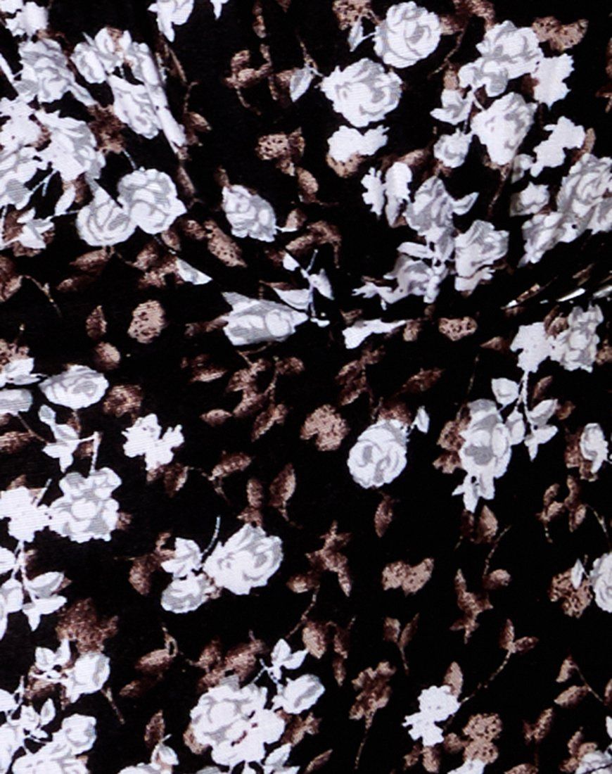 Gladis Vest Crop Top in Dark Wild Flower sold by Motel Rocks product image thumbnail 5