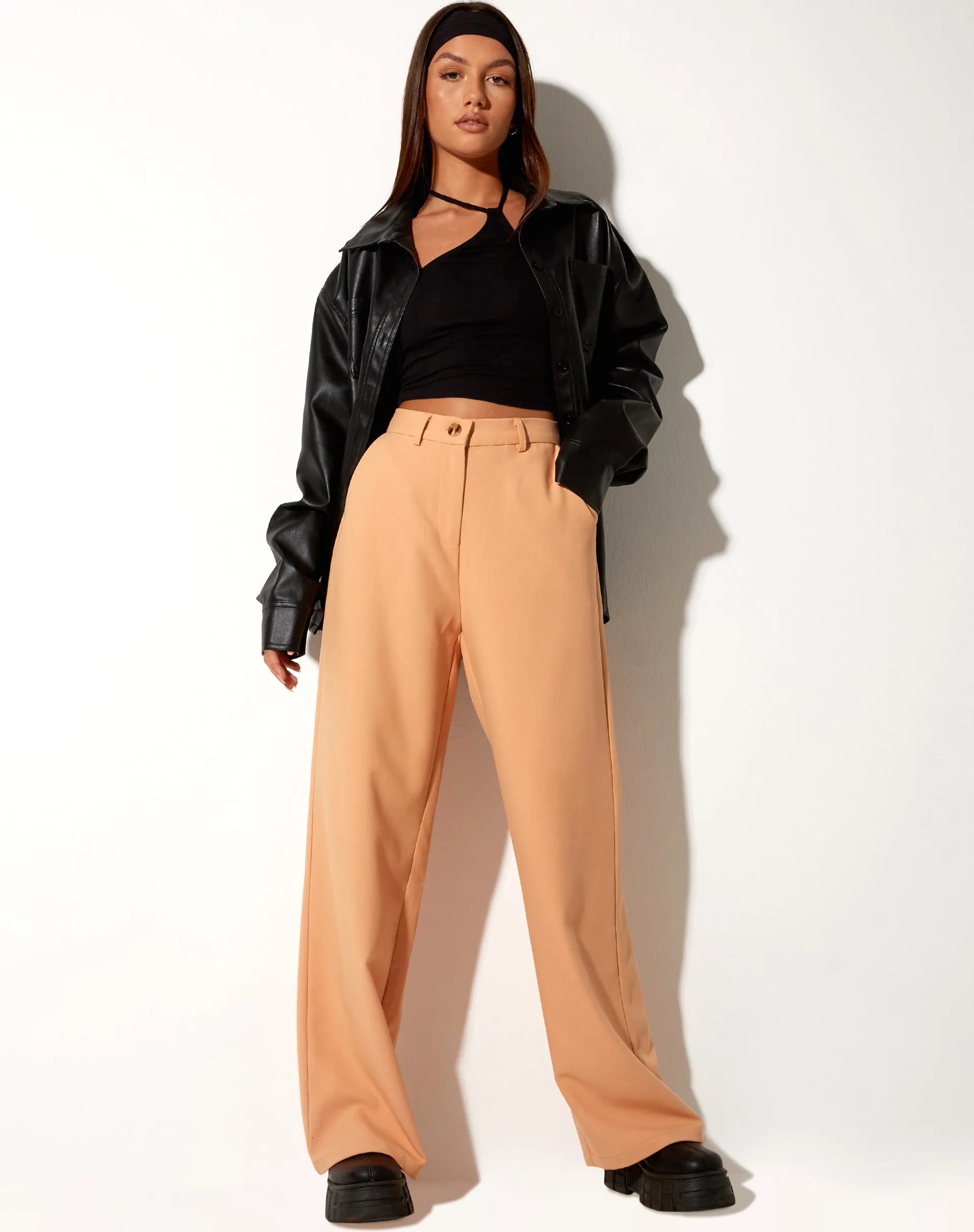 Abba Trouser in Washed Peach sold by Motel Rocks product image thumbnail 4