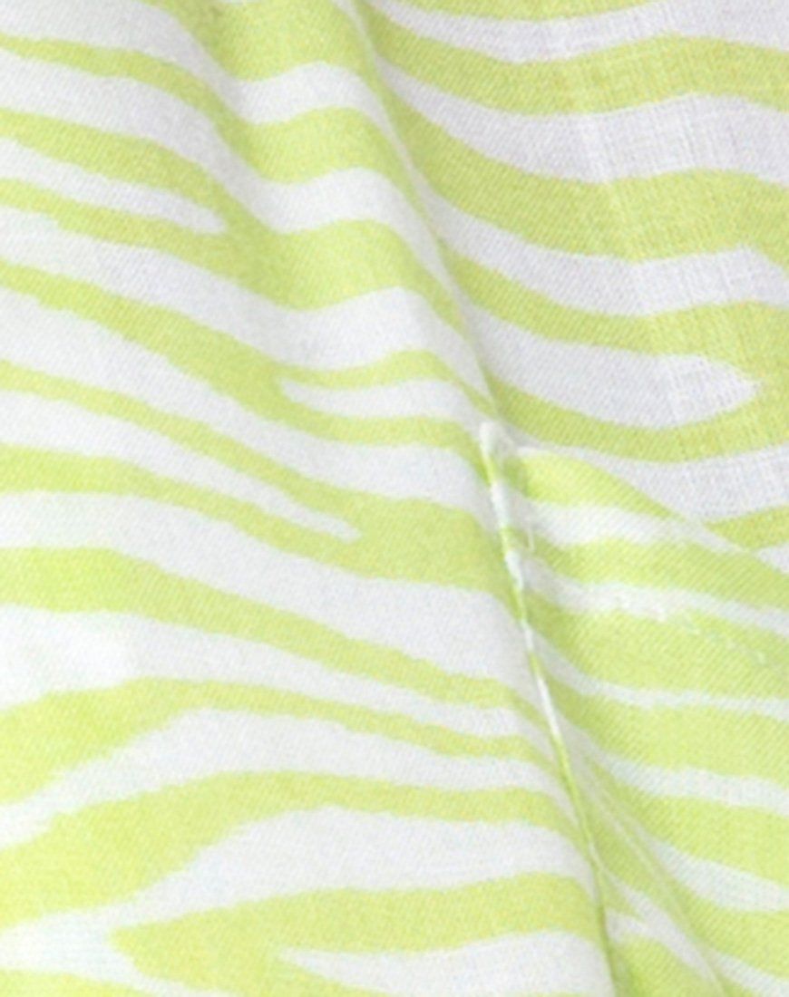 Mini Broomy Skirt in Classic Zebra Lime sold by Motel Rocks product image thumbnail 5