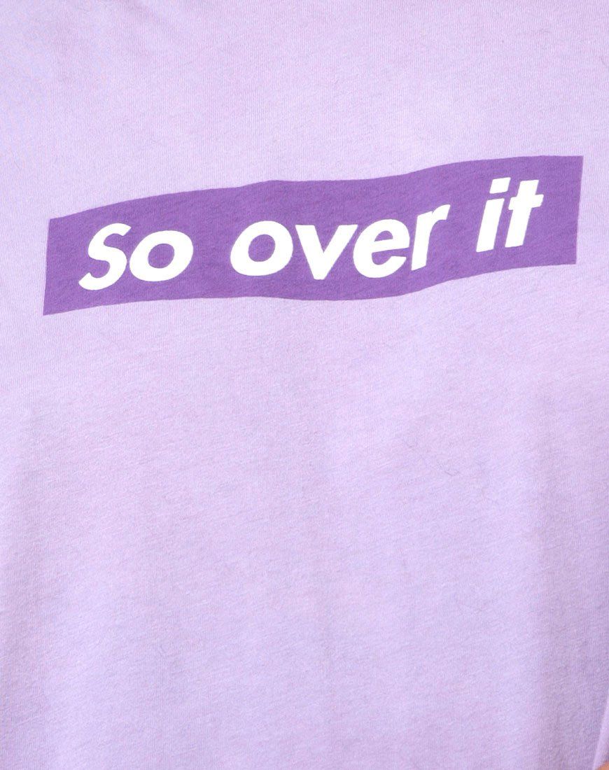 Oversize Basic Tee in Lilac "So Over It" sold by Motel Rocks product image thumbnail 5