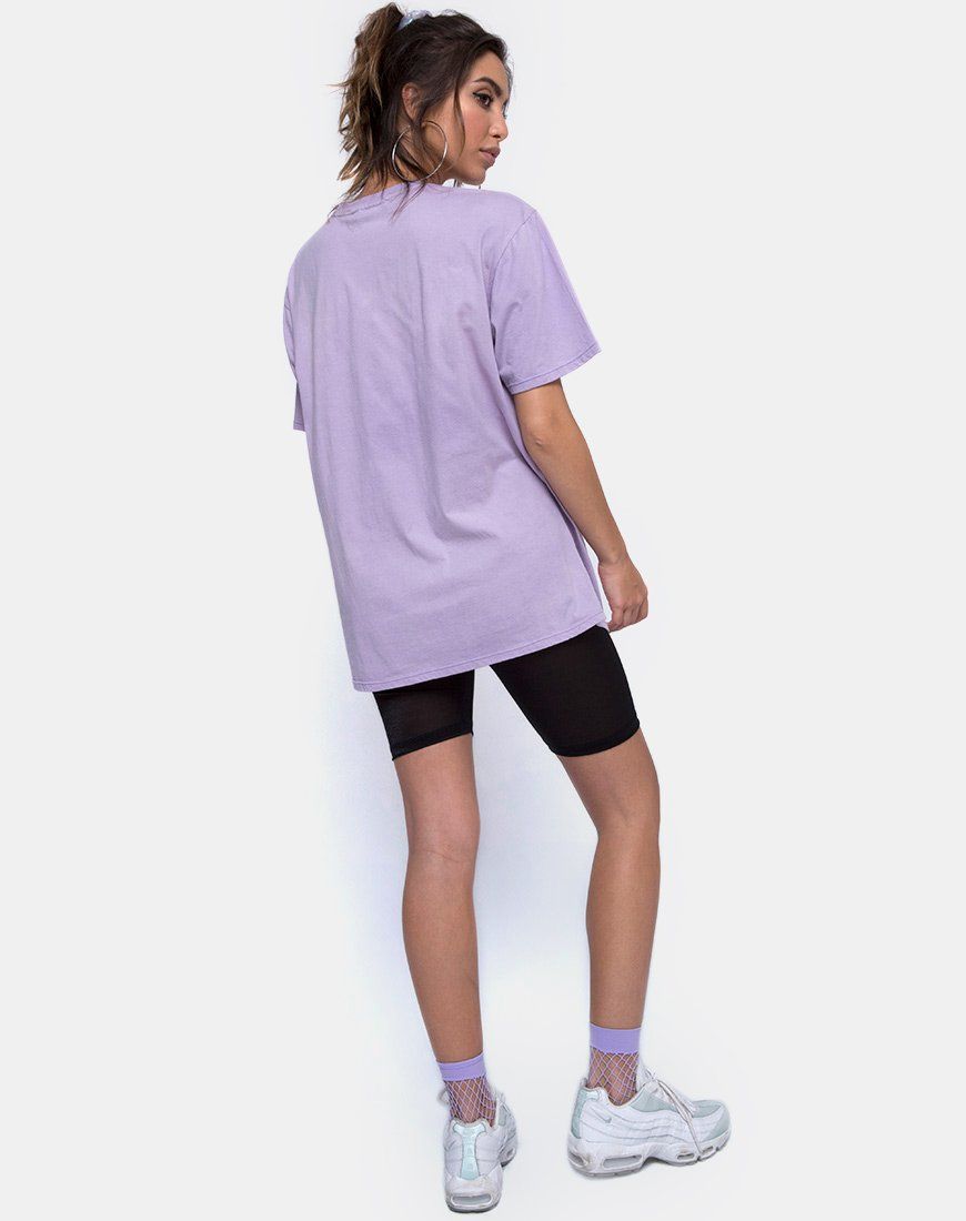 Oversize Basic Tee in Lilac "So Over It" sold by Motel Rocks product image thumbnail 4