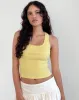Roxe Ribbed Vest Top in Lemonade sold by Motel Rocks
