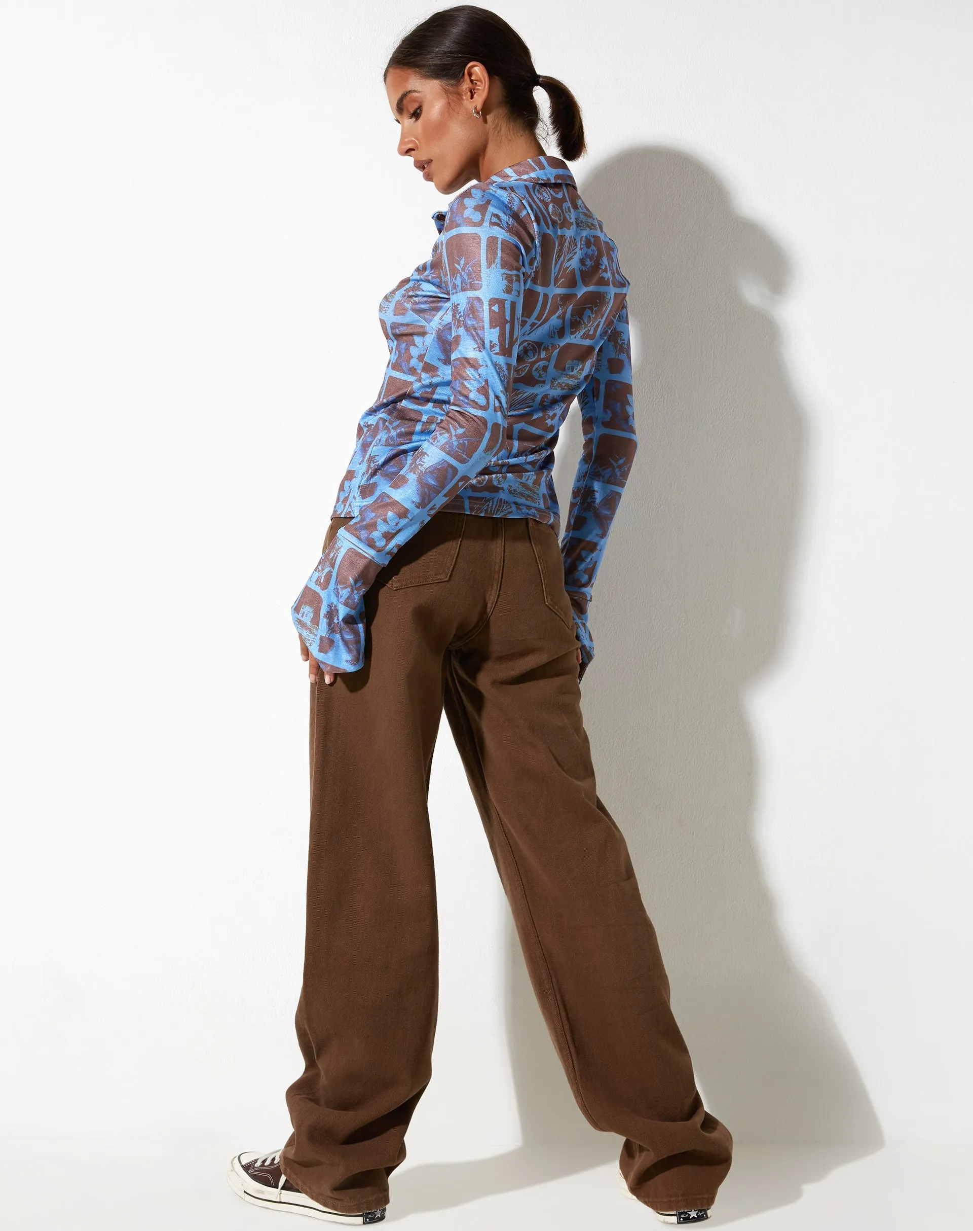 Keani Long Sleeve Shirt in Photographic Blue sold by Motel Rocks product image thumbnail 3