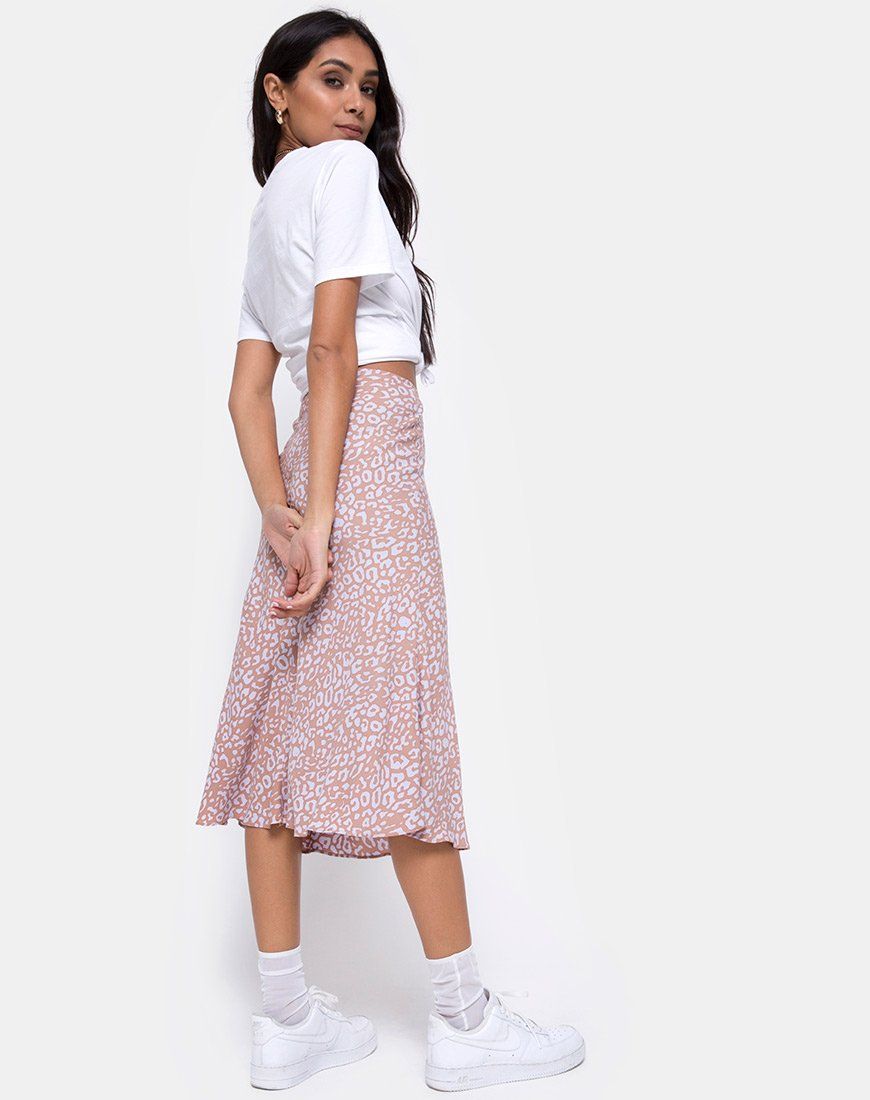 Tauri Midi Skirt in Leopard Spot sold by Motel Rocks product image thumbnail 4