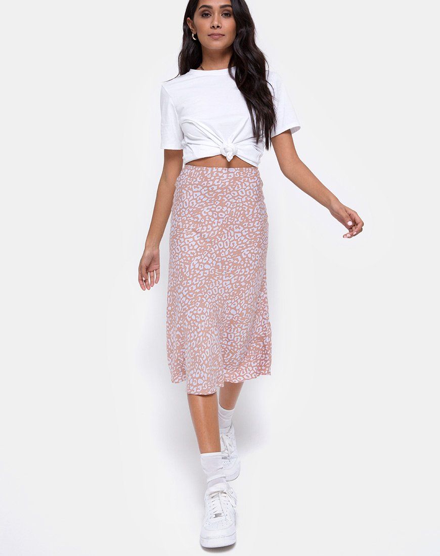 Tauri Midi Skirt in Leopard Spot sold by Motel Rocks product image thumbnail 3