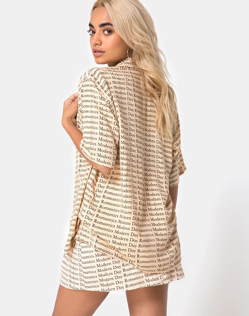 Hawaiian Shirt in Modern Day Romantics Nude sold by Motel Rocks product image thumbnail 2