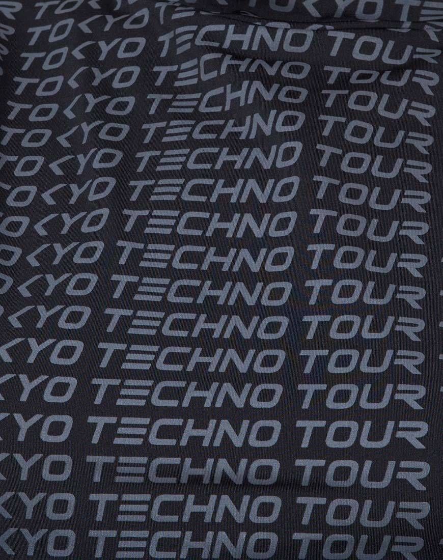 Rhala Crop Top in Tokyo Techno Tour Black sold by Motel Rocks product image thumbnail 5