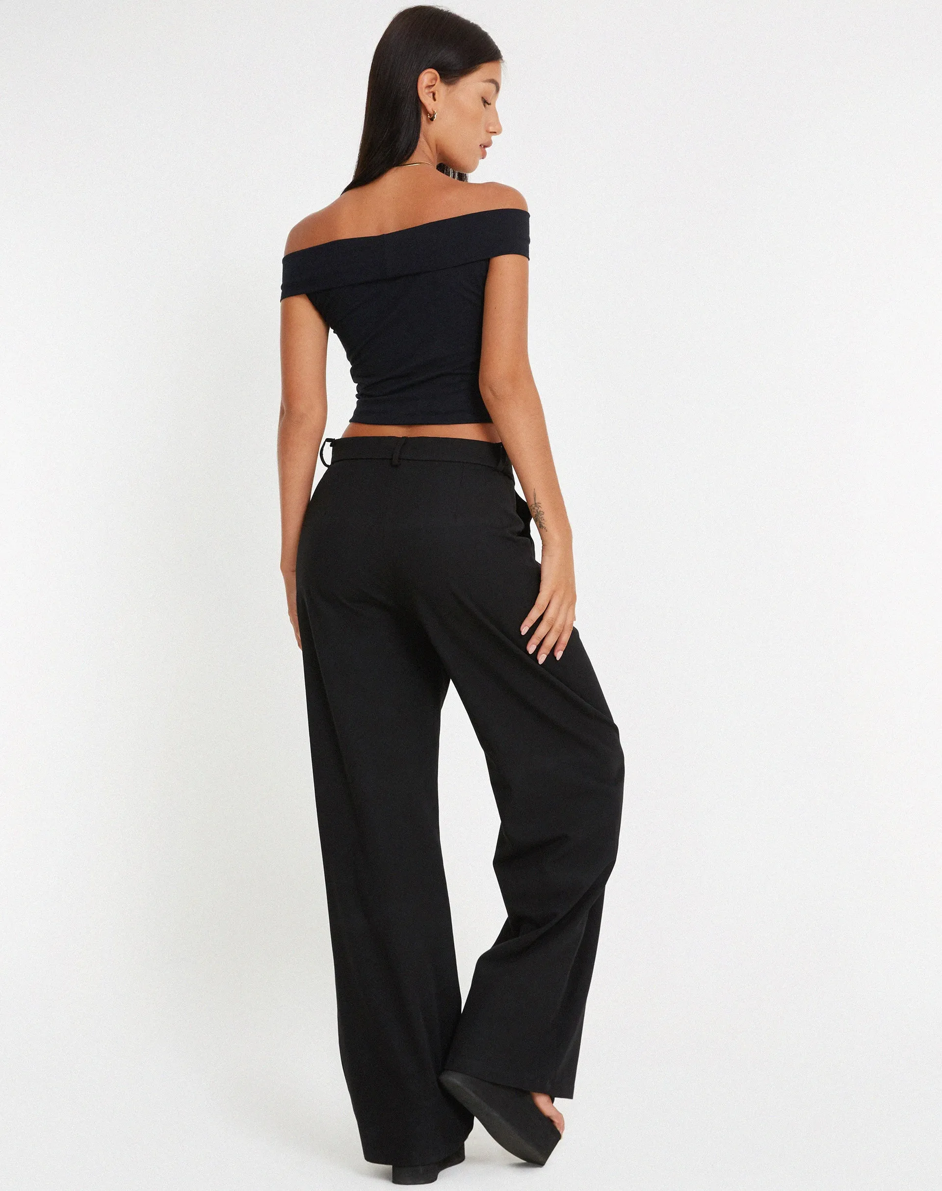 Pico Bardot Top in Black sold by Motel Rocks product image thumbnail 4