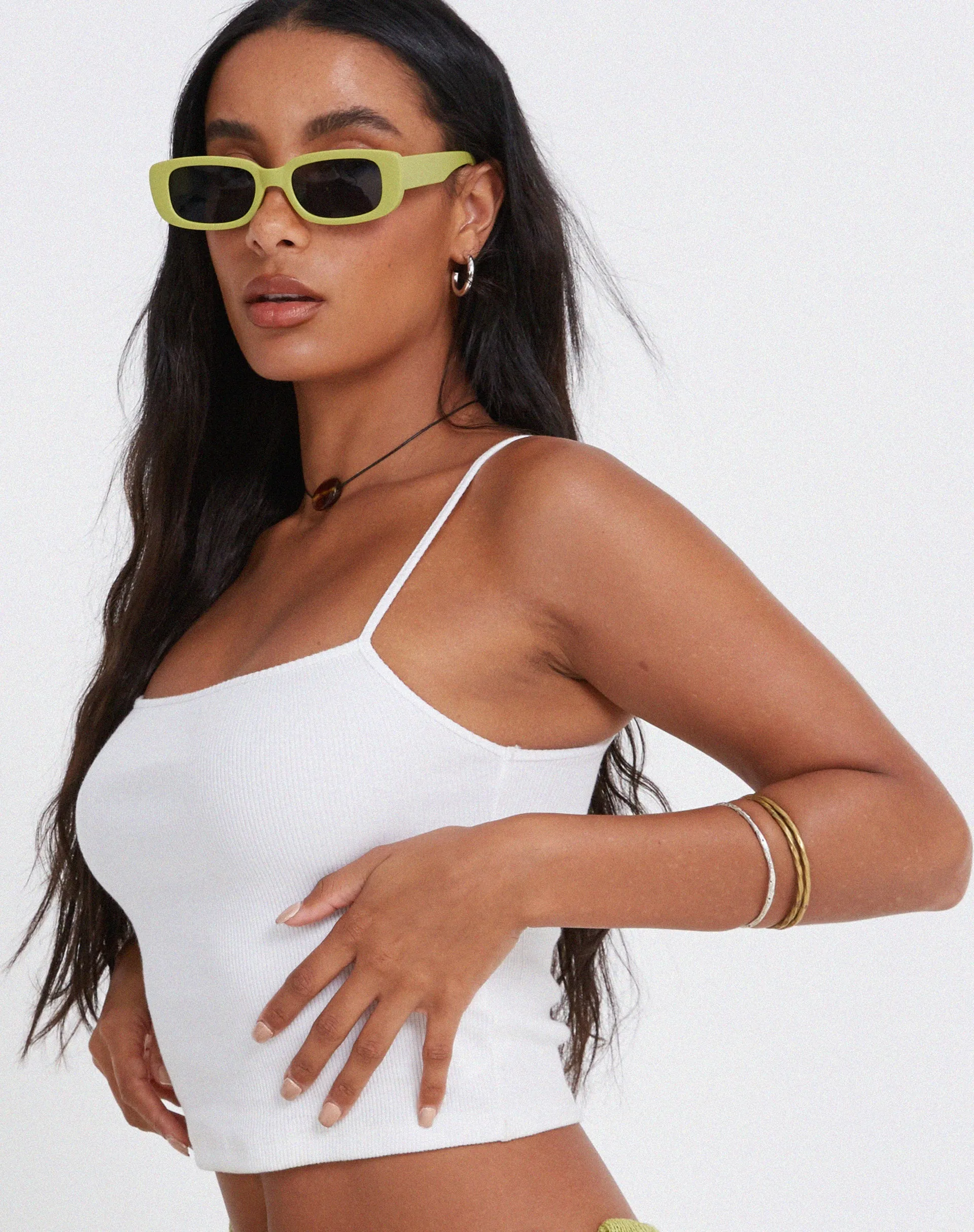 Lizzie Sunglasses in Green sold by Motel Rocks product image thumbnail 2