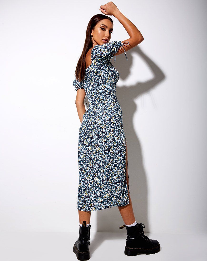 Cello Midi Dress in Floral Field Navy sold by Motel Rocks product image thumbnail 4