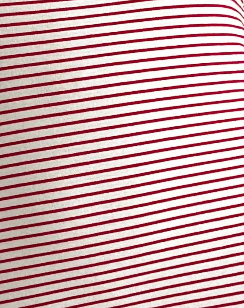 Anzhelina Strappy Mini Dress in Red and White Stripe sold by Motel Rocks product image thumbnail 5