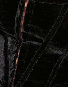 Elzana Crop Top in Velvet Black sold by Motel Rocks