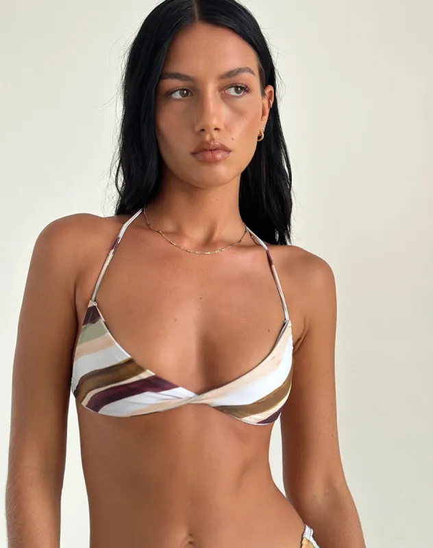 Laufey Bikini Top in Wiggle Sunset sold by Motel Rocks