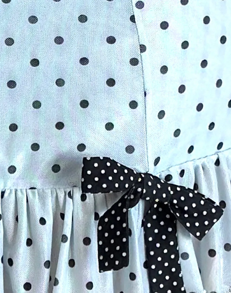 Khalil Mini Dress in Blue Black Basic Polka sold by Motel Rocks product image thumbnail 5