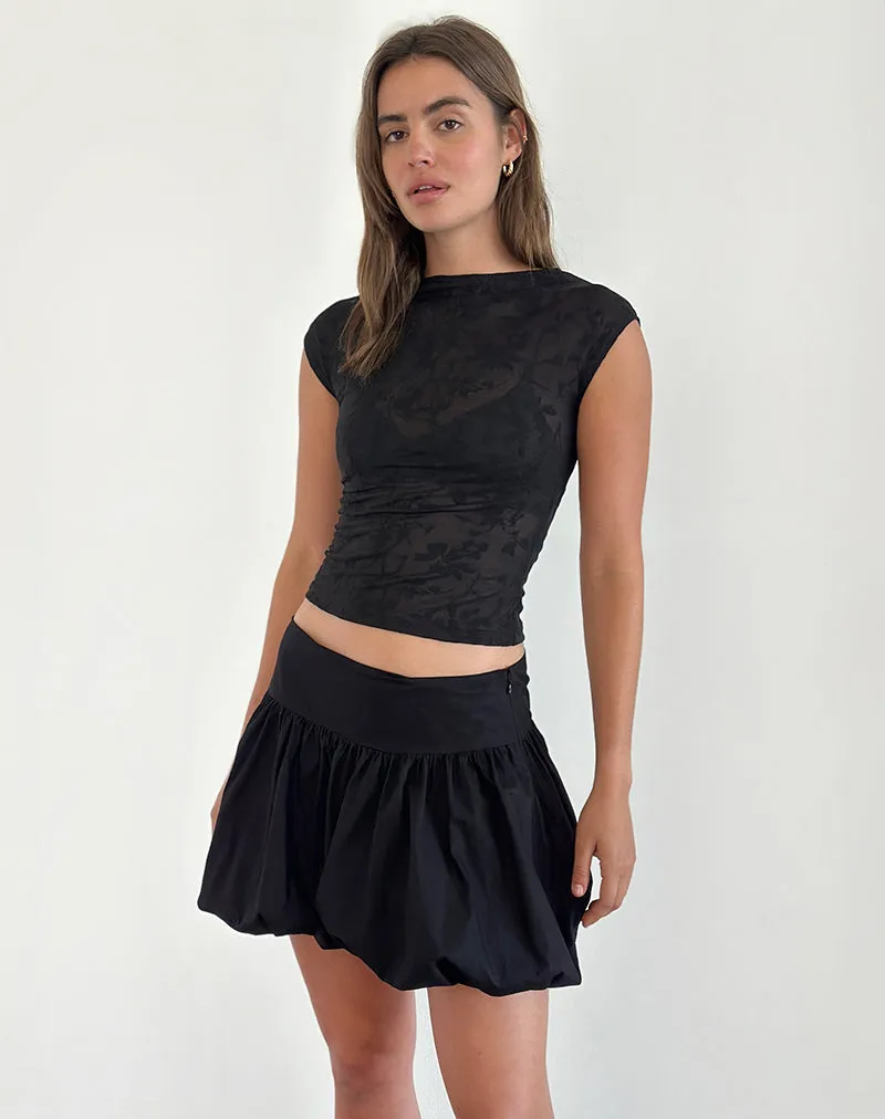 Nova Top in Flower Mesh Black sold by Motel Rocks product image thumbnail 5