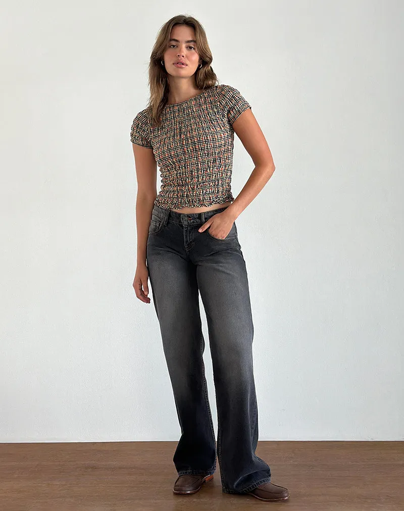 Caripa Shirred Top in Country Check sold by Motel Rocks product image thumbnail 4