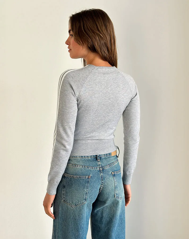 Binta Zip Through Jacket in Grey Marl sold by Motel Rocks product image thumbnail 4