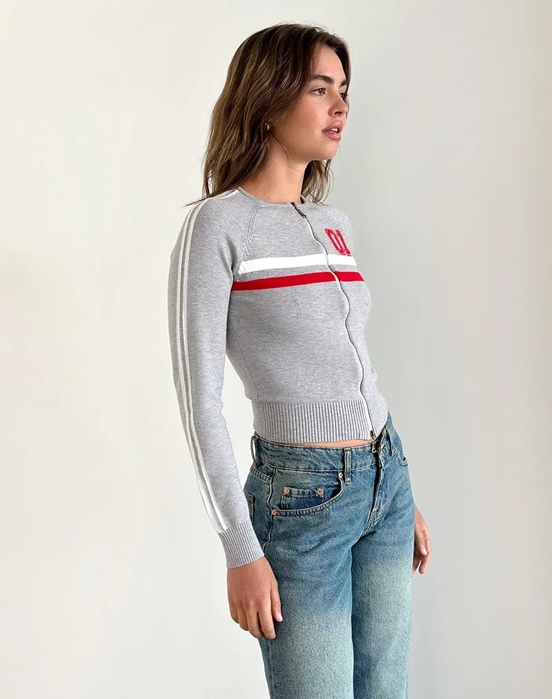 Binta Zip Through Jacket in Grey Marl sold by Motel Rocks product image thumbnail 5