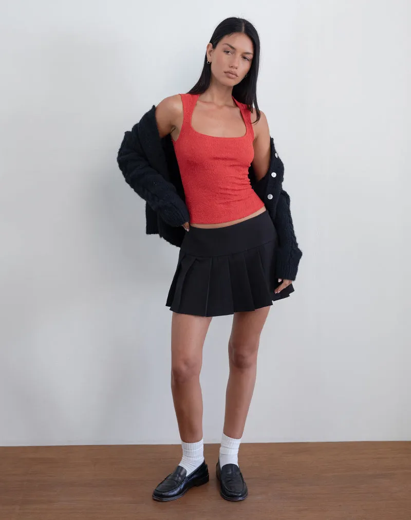 Jinsu Top in Textured Stretch Red sold by Motel Rocks product image thumbnail 4