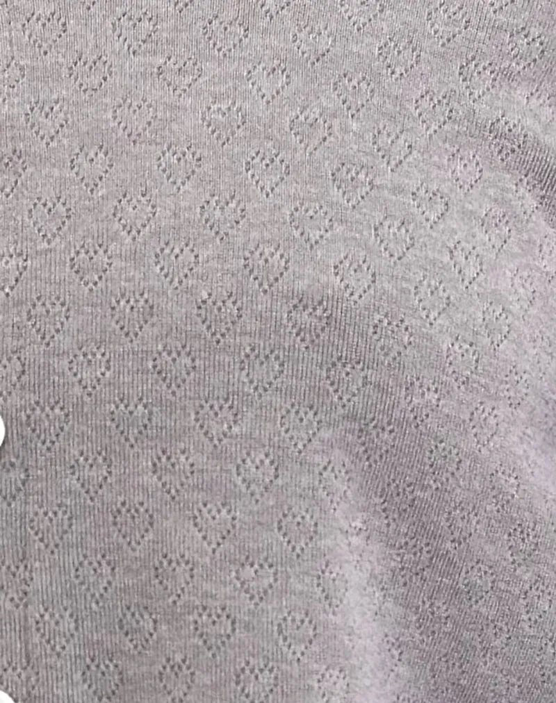 Rhea Cardigan in Pointelle Brown sold by Motel Rocks product image thumbnail 5