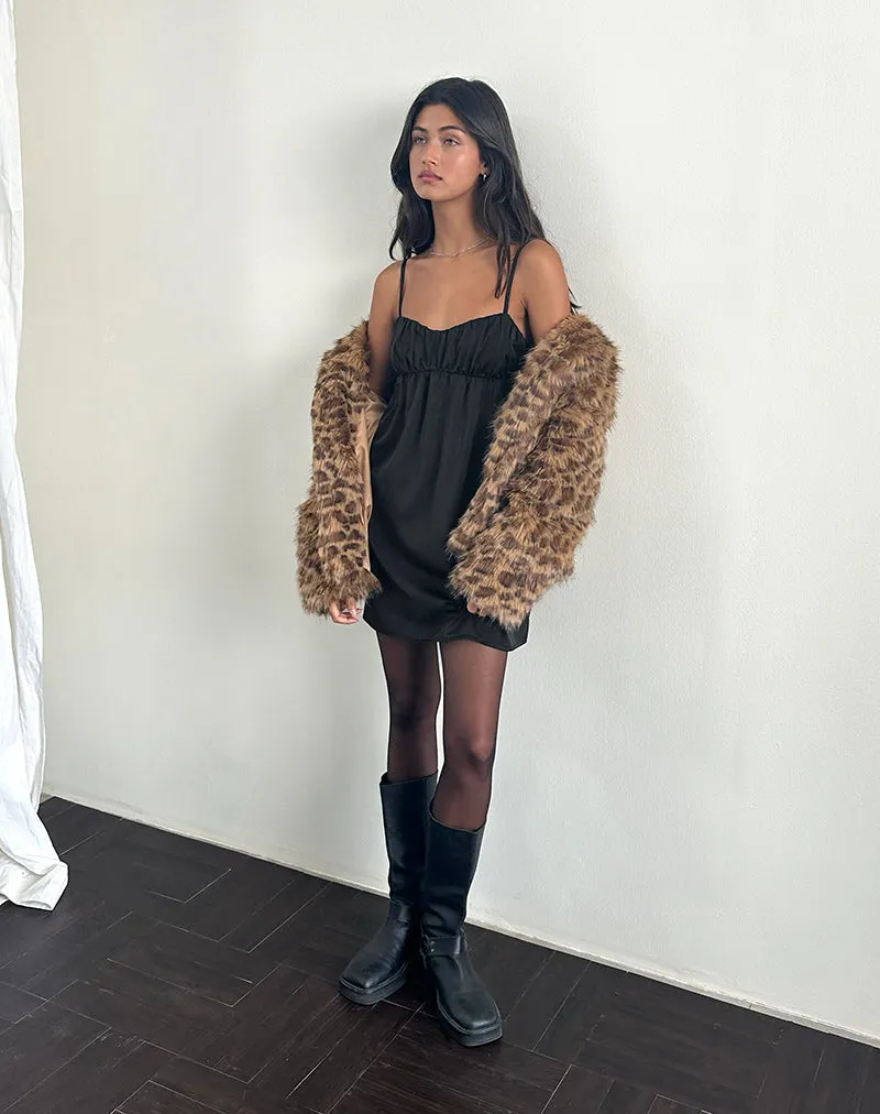 Cadenza Square Neck Slip Mini Dress in Black sold by Motel Rocks product image thumbnail 3