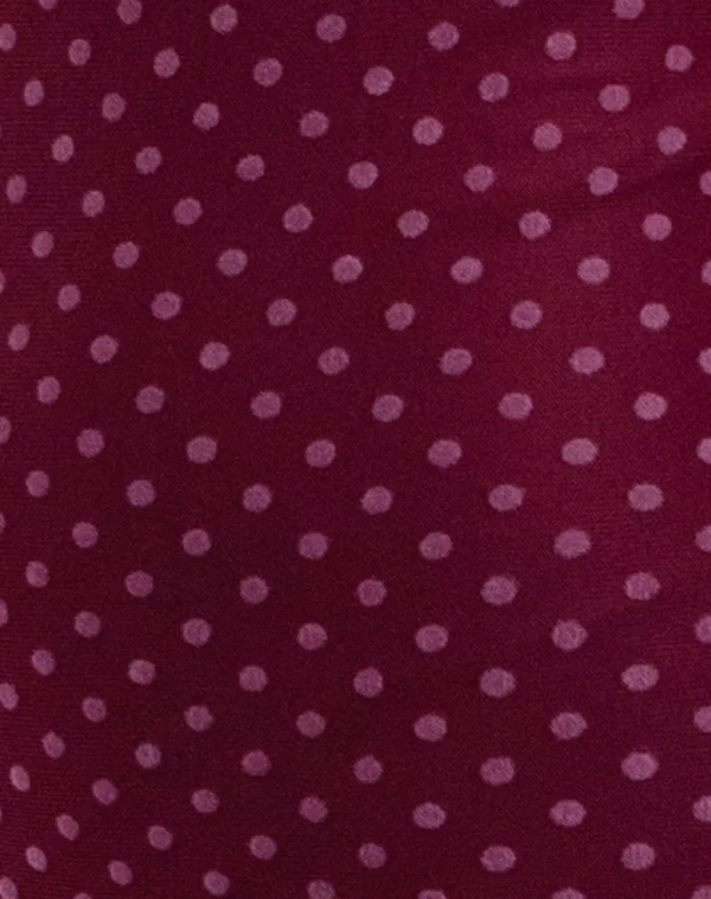 Darsih Maxi Dress in Basic Polka Flock Berry sold by Motel Rocks product image thumbnail 4