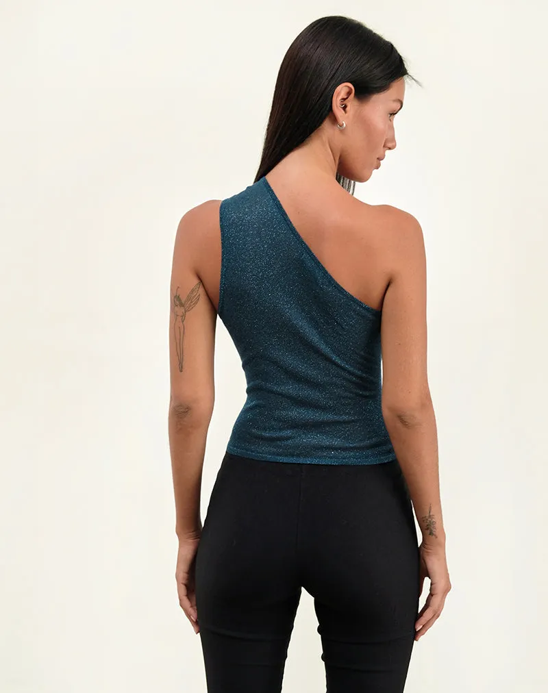 Evelina Top in Ocean Shimmer sold by Motel Rocks product image thumbnail 4