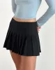Cida Small Pleat Mini Skirt in Navy sold by Motel Rocks