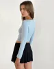 Cida Small Pleat Mini Skirt in Navy sold by Motel Rocks