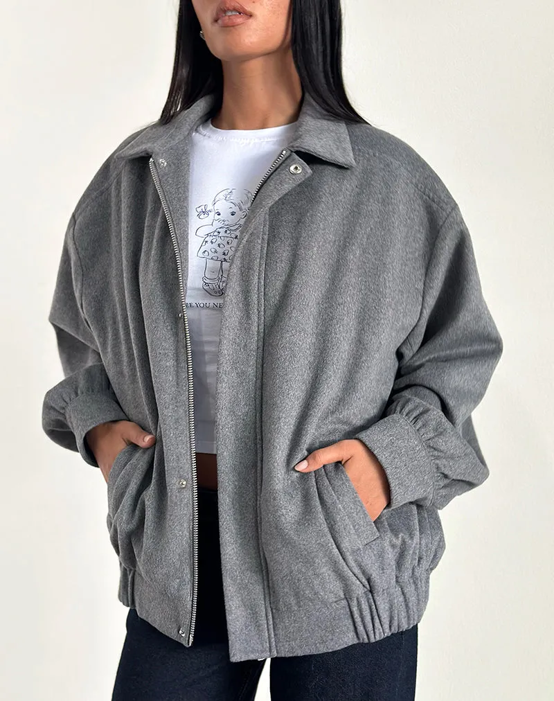 Karinta Jacket in Grey Marl Wool sold by Motel Rocks product image thumbnail 3