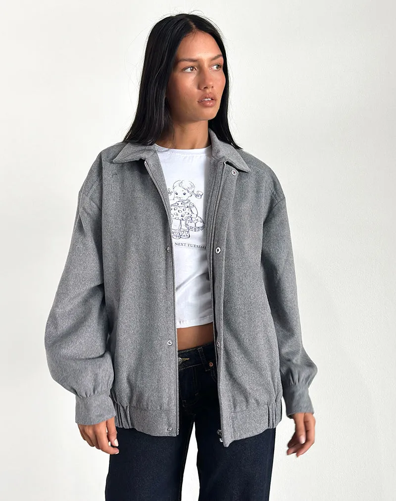Karinta Jacket in Grey Marl Wool sold by Motel Rocks product image thumbnail 5