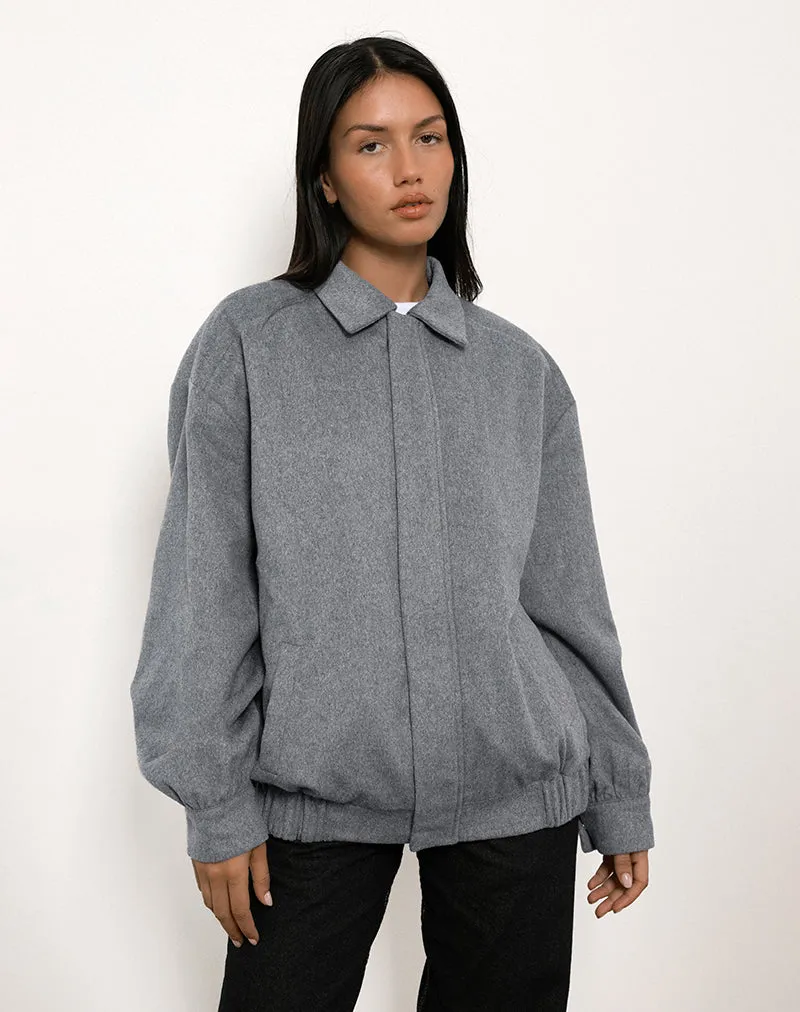 Karinta Jacket in Grey Marl Wool sold by Motel Rocks product image thumbnail 2