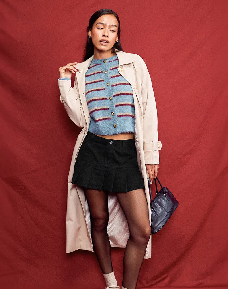 Audrina Cardigan in Blue and Red Stripe sold by Motel Rocks product image thumbnail 2