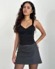 Mantha Knot Shoulder Top in Black sold by Motel Rocks