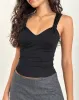 Mantha Knot Shoulder Top in Black sold by Motel Rocks
