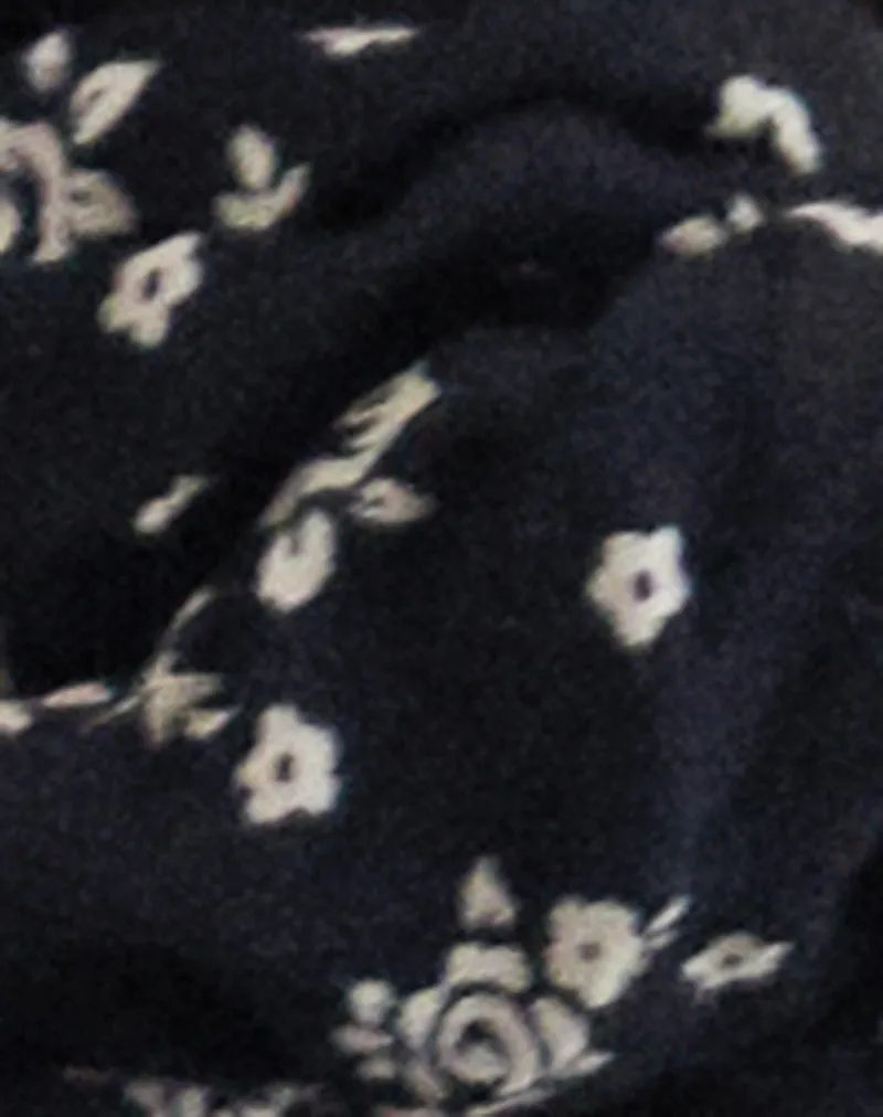 Scrunchie in Floral Land Black sold by Motel Rocks product image thumbnail 3