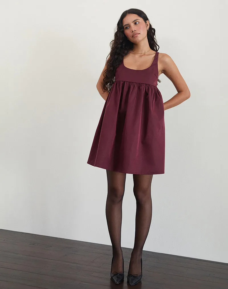Marona Dress in Dark Berry sold by Motel Rocks product image thumbnail 4