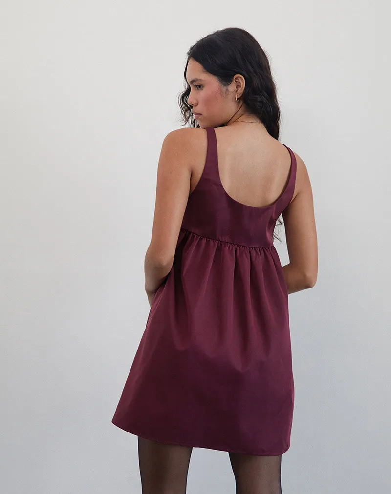 Marona Dress in Dark Berry sold by Motel Rocks product image thumbnail 3