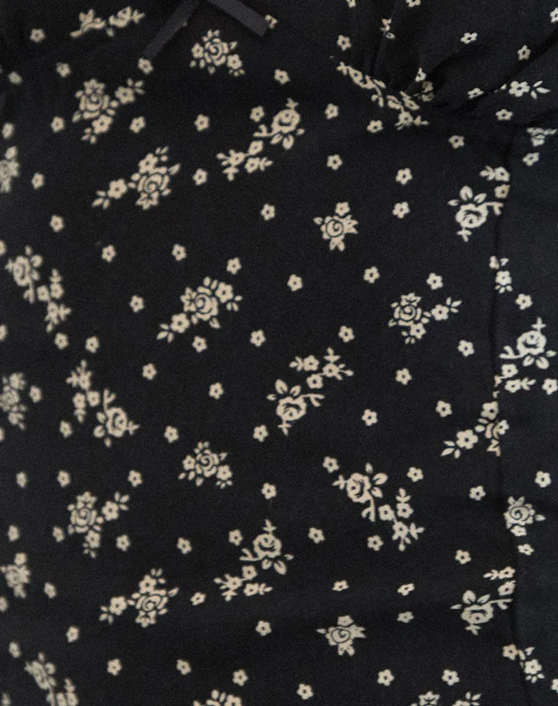 Elvita Top in Floral Land Black sold by Motel Rocks product image thumbnail 5
